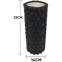 Ролик массажный EasyFit Grid Roller 33 см v.1.1 Черный S53-1162