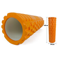 Ролик массажный EasyFit Grid Roller 45 см v.2.1 Оранжевый S53-1186