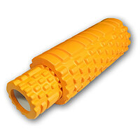 Ролик массажный EasyFit Grid Roller Double 33 см Оранжевый S53-1418