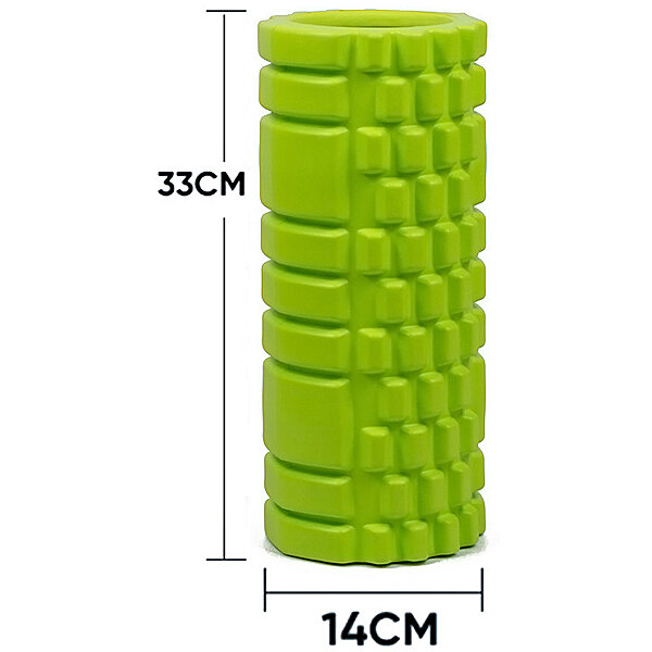 Ролик массажный EasyFit Grid Roller 33 см v.1.1 Салатовый S53-1164