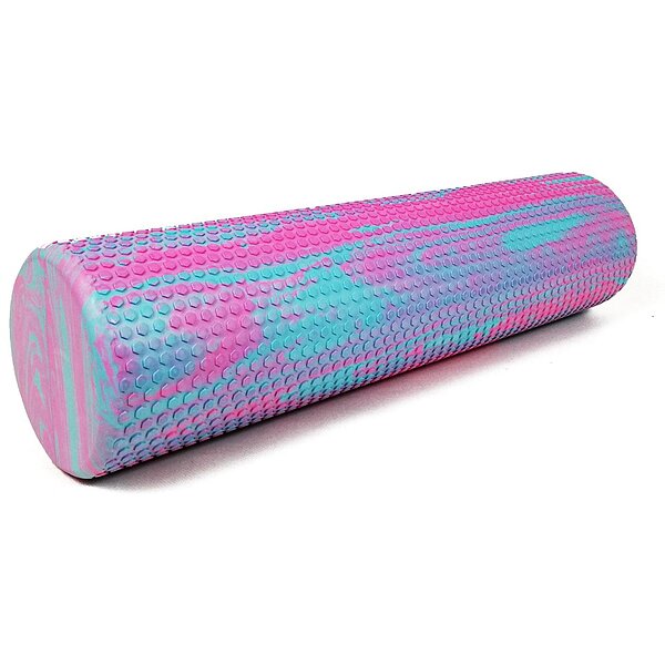Ролик массажный EasyFit Foam Roller 60 см двухцветный Мятный-розовый S53-1213