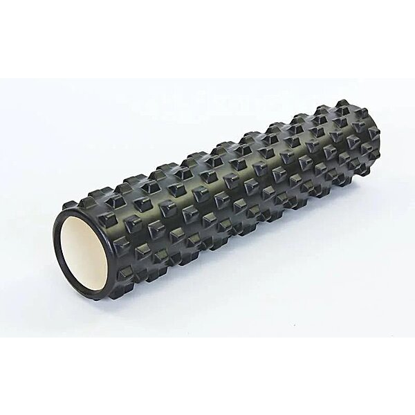 Ролик массажный EasyFit Grid Roller PRO 45 см Черный S53-1193