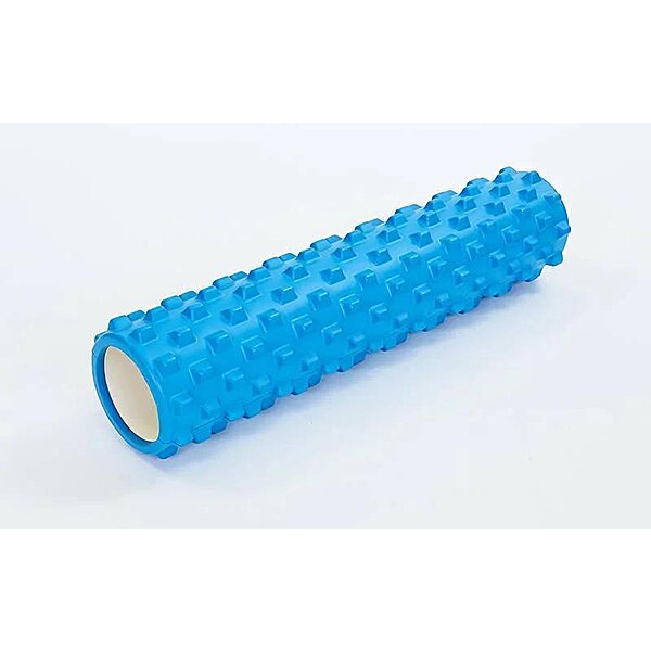 Ролик массажный EasyFit Grid Roller PRO 45 см Синий S53-1194