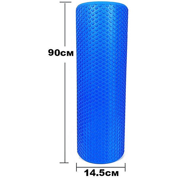 Ролик массажный EasyFit Foam Roller 90 см Синий S53-1293