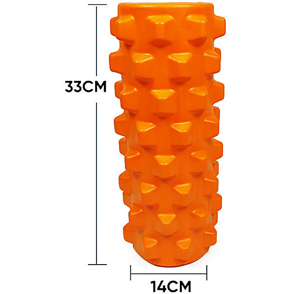 Ролик массажный EasyFit Grid Roller PRO 33 см Оранжевый S53-1155