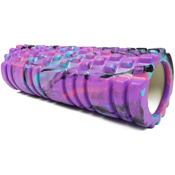 Роллер массажный EasyFit Grid Roller Multi 30 см фиолетовый S53-1378