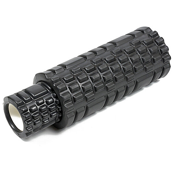 Ролик массажный EasyFit Grid Roller Double 33 см Черный S53-1414