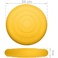 Массажная балансировочная подушка гладкая EasyFit Balance Cushion Желтый S53-1441