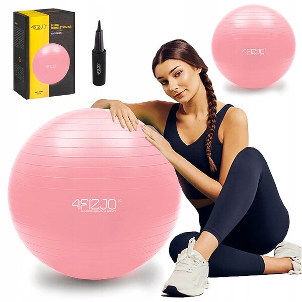 Мяч для фитнеса (фитбол) 4FIZJO 55 см Anti-Burst 4FJ0398 Pink S49-4404