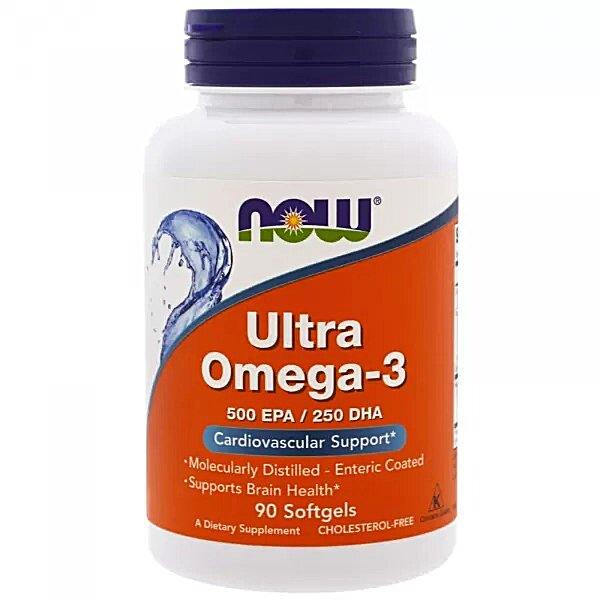Ультра Омега-3 NOW Foods (Ultra Omega-3 500, EPA 250 DHA)  90 капс.