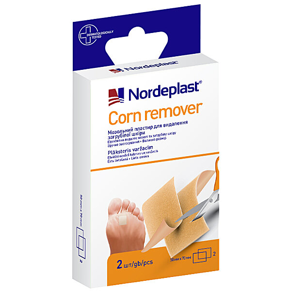 Мозольный пластырь NordePlast для удаления загрубевшей кожи
