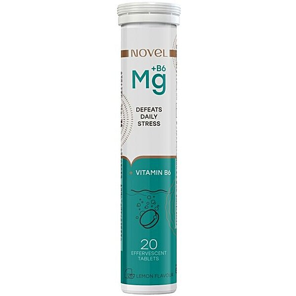 Витамины Novel Defeats Daily Stress Magnesium + B6 таблетки шипучие №20