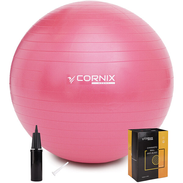 Мяч для фитнеса (фитбол) Cornix 85 см Anti-Burst XR-0251 Pink S49-4719