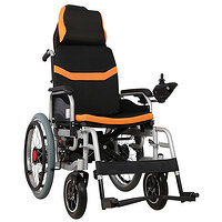 Складная электрическая коляска для инвалидов с подголовником MIRID D6035С (режимы: электро, активный). S72-1397931674