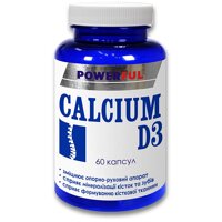 Кальцій + вітамін D3 POWERFUL 60 капсул (1000 мг)