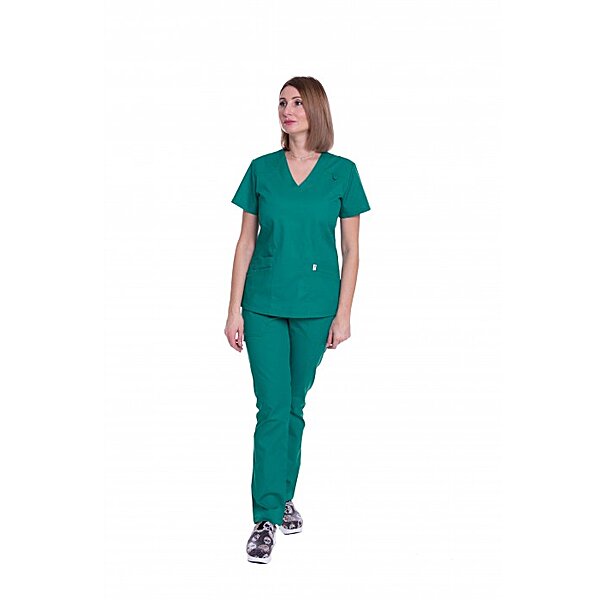 Женский костюм Атланта (ПРЕМИУМ) зелёный №63315 S69-495